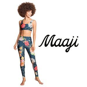 MAAJI Passiflora Reversible Matching Set: High Rise Print Legging + TWO Bras